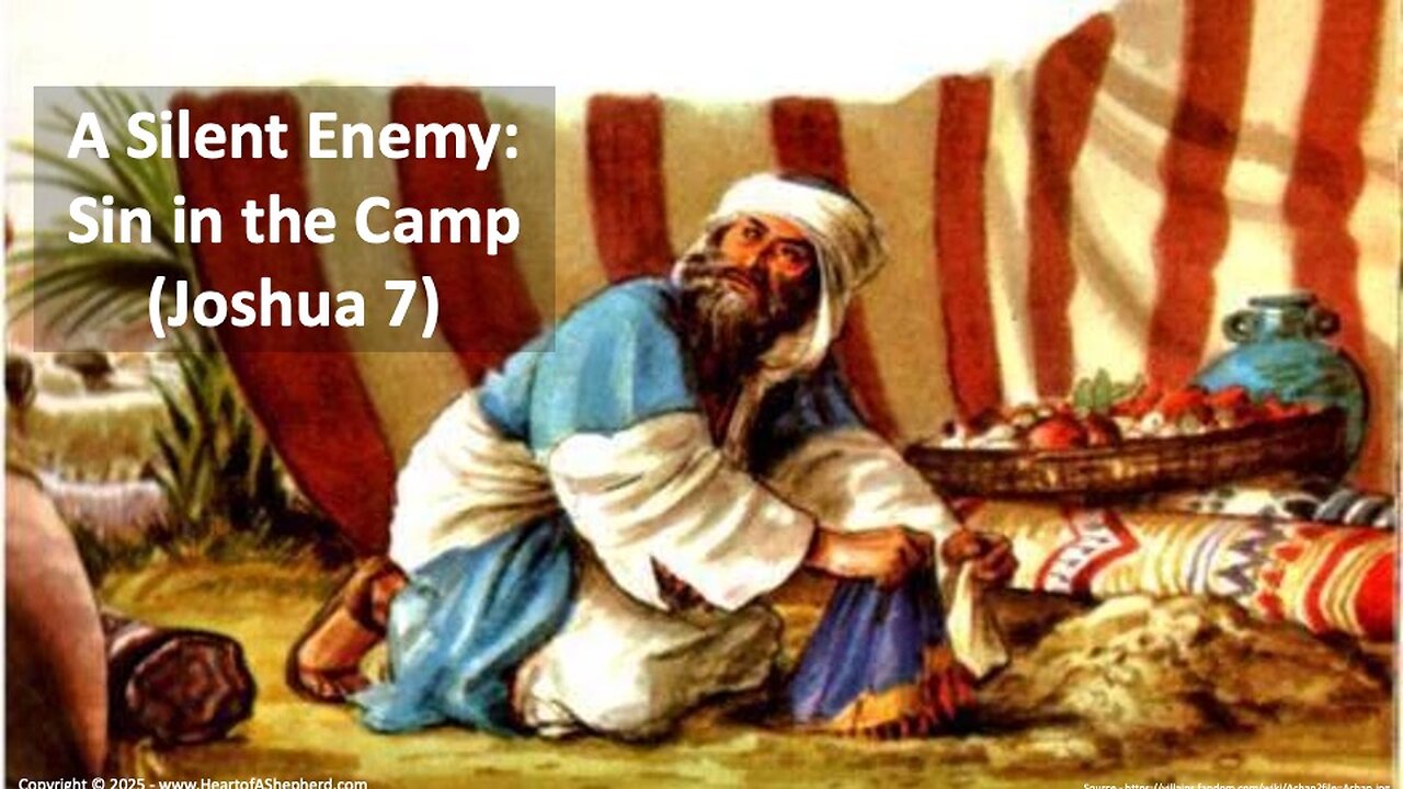 A Silent Enemy: Sin in the Camp (Joshua 7) - A Bible study from www.HeartofAShepherd.com.