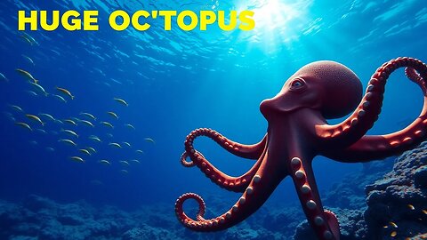 Wild octopus swim underwater in mediterranean sea octopuses swimming in slow motion