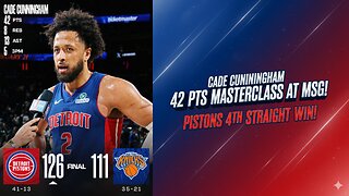 CADE CUNNINGHAM 42 PTS MASTERCLASS AT MSG! 🗽 Pistons 4th STRAIGHT WIN! 🔥