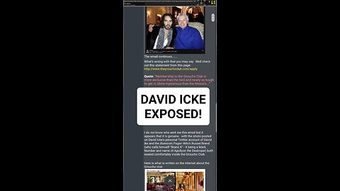David Icke Exposed - The Groucho Club