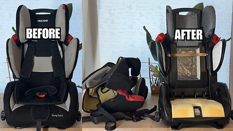 Remove Recaro Young Sport Car Seat Cover and Belts