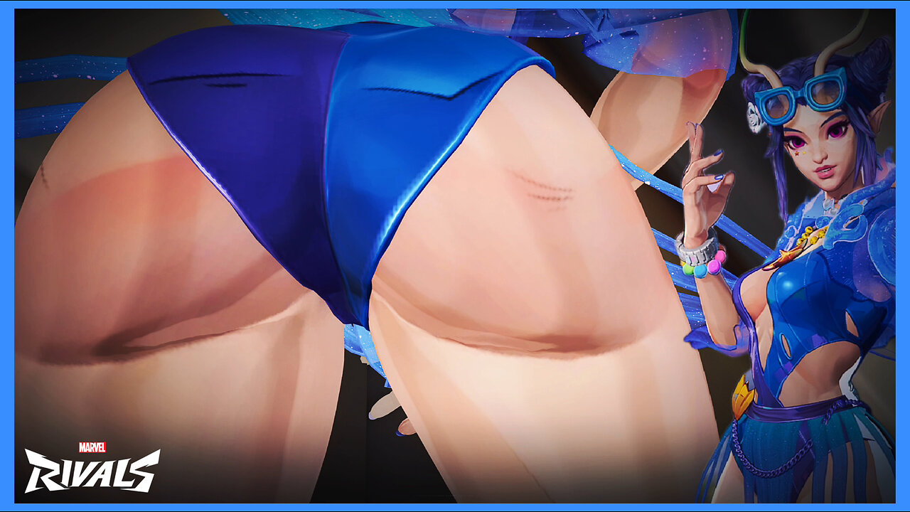 💙Pictures of Oceanic Harmony Mantis Big Ass Booty in Game | Marvel Rivals (18+) [ Blue Breeze ]💙