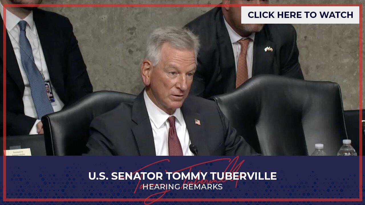 Senator Tuberville Questions DoD Nominees at SASC Hearing
