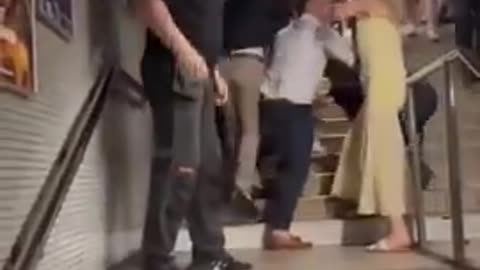 Islington station. Black man punches guy in the face who was carrying a child