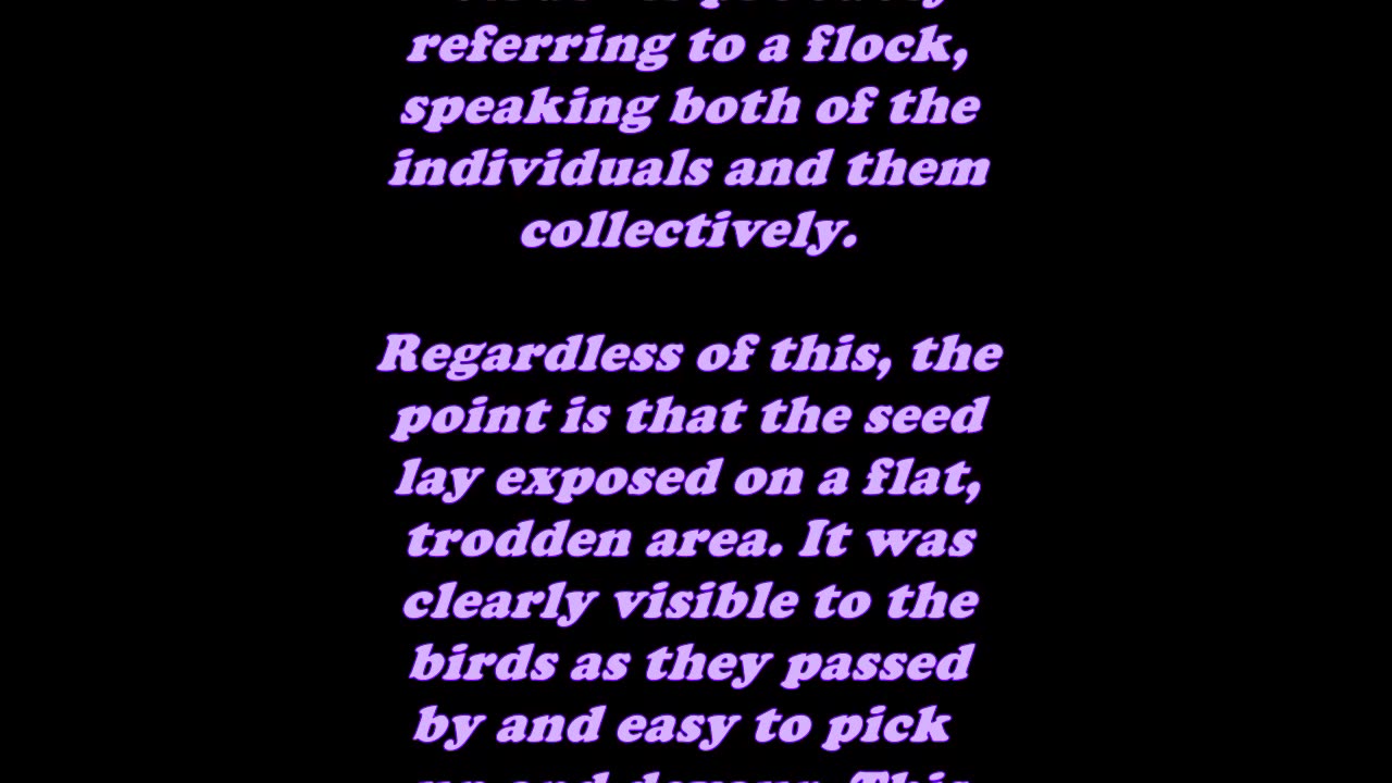 Matthew 13:4 - Daily Bible Verse Commentary