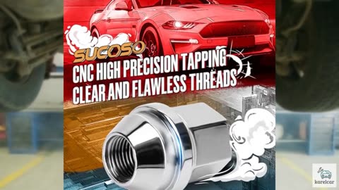 9/16-18 One Piece OEM Lug Nuts, 20 Pcs Chrome Stock Factory Style Large Acorn Se