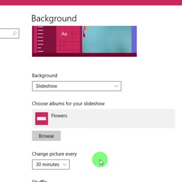 how to set slide show background