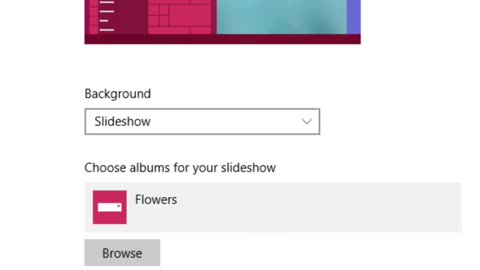 how to set slide show background