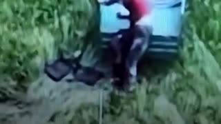 Ground Robot Sent to Retrevie Wounded Ukrainian Soldier