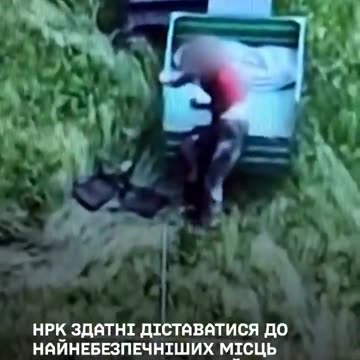 Ground Robot Sent to Retrevie Wounded Ukrainian Soldier
