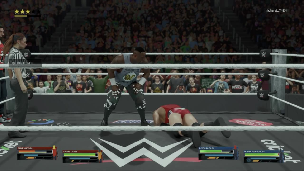 wwe 2k25 150 universe Andre Chase and Duke Hudson VS Bubba Ray Dudley and D Von Dudley