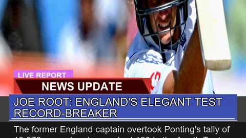Joe Root Englands Elegant Test Recordbreaker