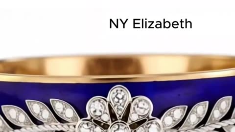 Vintage Diamond Blue Enamel Wide | Rare Luxury by NY Elizabeth