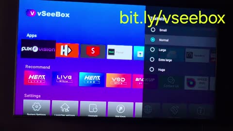Changing text size on V3 Plus for all menus