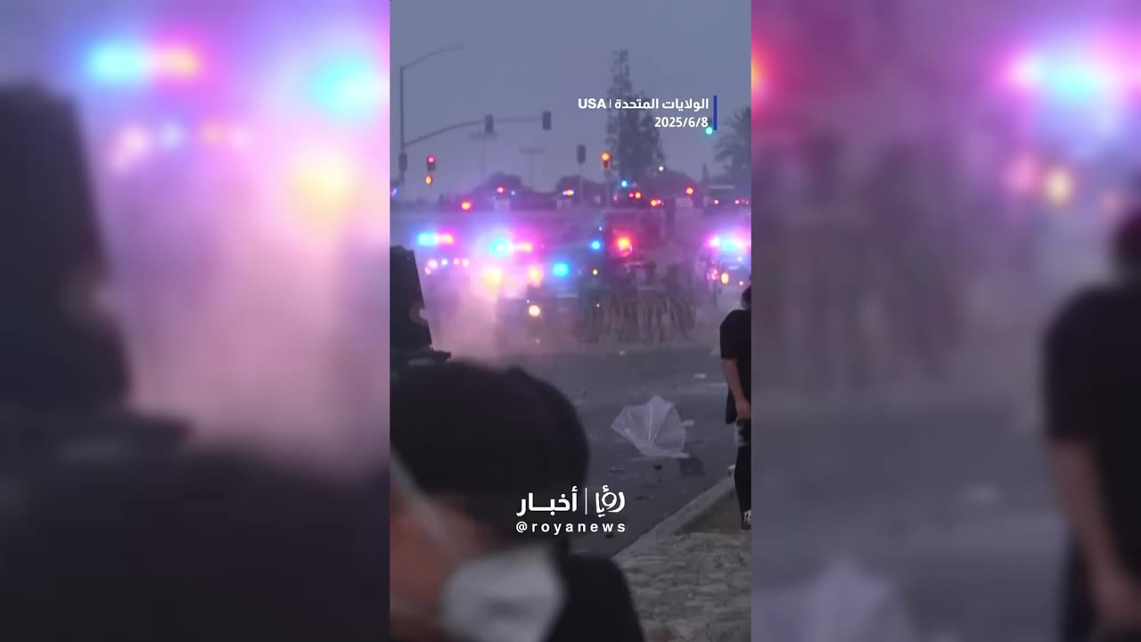 US police use tear gas, flash-bang grenades in LA immigration protests #us #la #viral #news