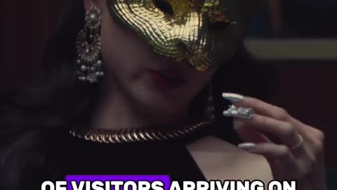 HUMAN FACE MASKS HANGING ON THE WALL UNSIDE THE DENTAL OFFICE ON EPSTEIN'S ISLAND