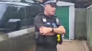 British police capture and arrest an elderly man because some of his social media