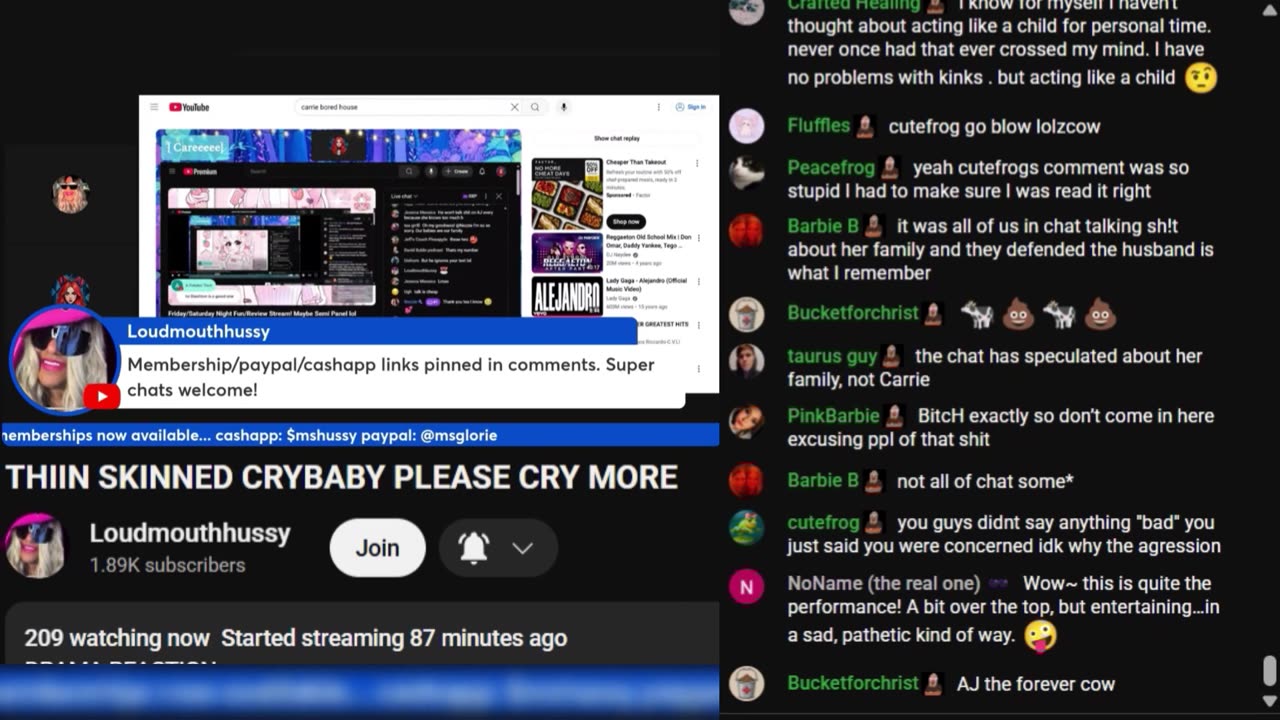 LoudMouthHussy Oct 11, 2025 'THIIN SKINNED CRYBABY PLEASE CRY MORE'