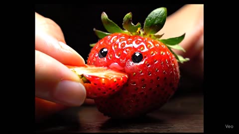 Very cute fruits eating 🍋