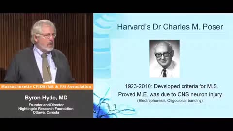"Myalgic Encephalomyelitis" (aka Enteroviral Encephalomyelitis) patients being confused with Multiple Sclerosis (MS) patients. Being sent to M.S. Expert Dr. Charles Poser. "Positive" Oligoclonal banding being seen in Viral Encephalitis