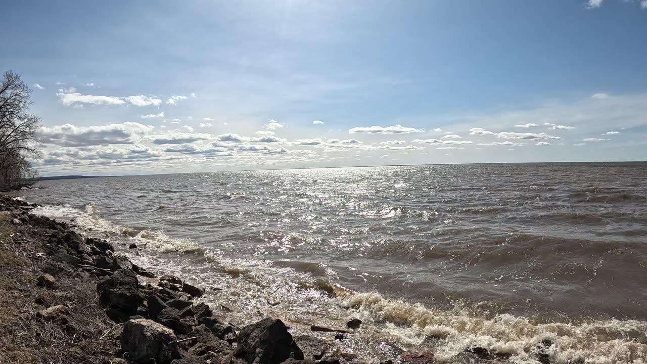 Beautiful Wavy Day at the Lake
