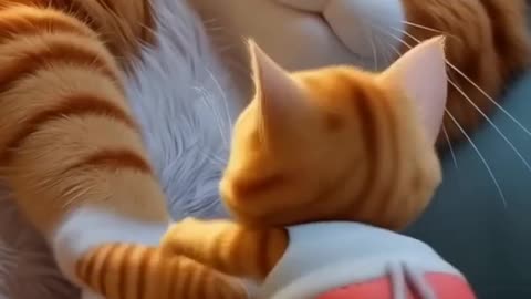 The little cat peed in its pants