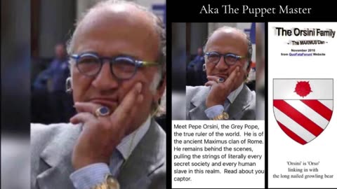 The Black Nobility - Pepe Orsini is the grey pope and the King of the Holy Roman Papal Bloodlines.