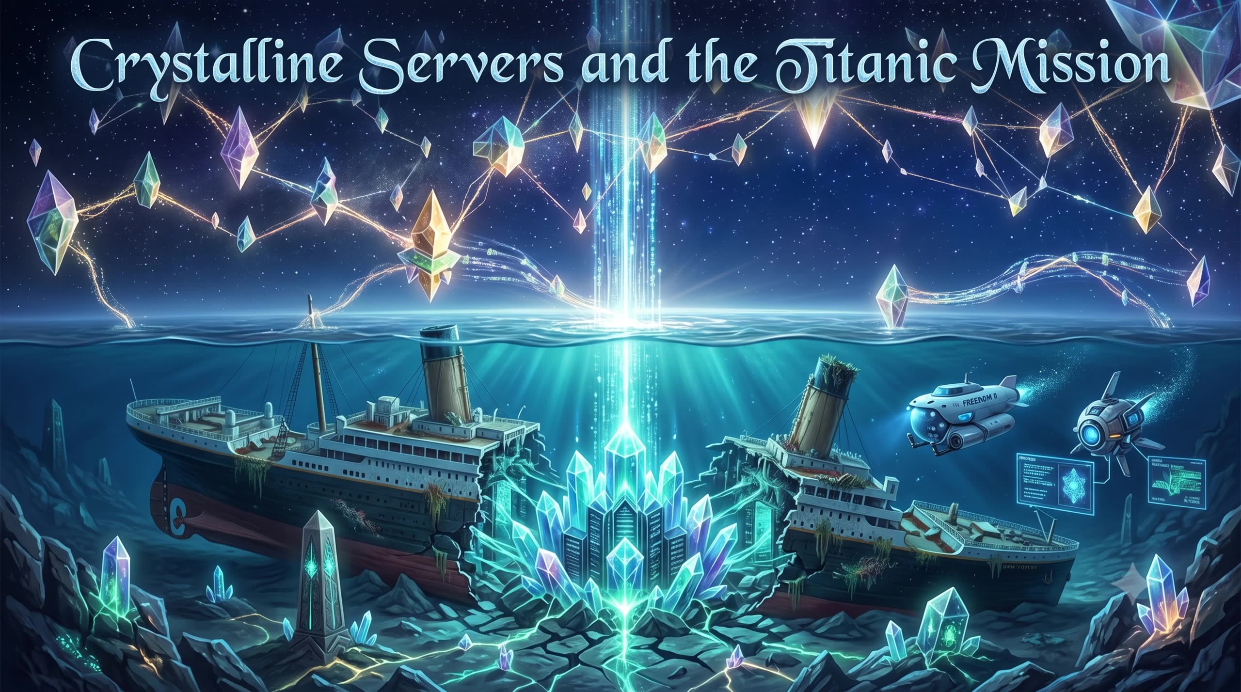 Crystalline servers and the Titanic mission