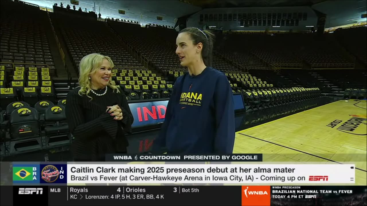 Caitlin Clark pre-game interview BACK @ Carver-Hawkeye Arena | Indiana Fever WNBA women's basketball
