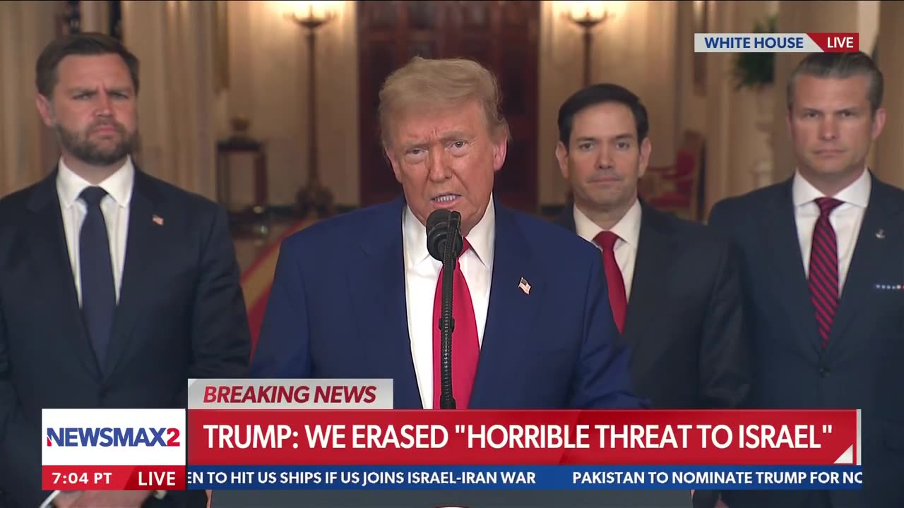 President Trump address: Attacks on Iran nuclear sites a spectacular success