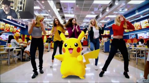 Pikachu The Pokemon Dancing With Women At A McDonald's Restaurant Fake Funny Parody Video