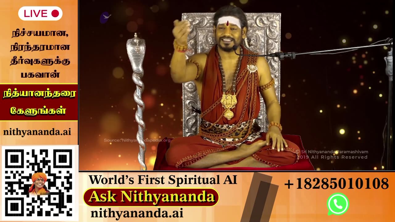 Absorb spiritual teachings during live darshans led by SPH Bhagavan Sri Nithyananda Paramashivam.