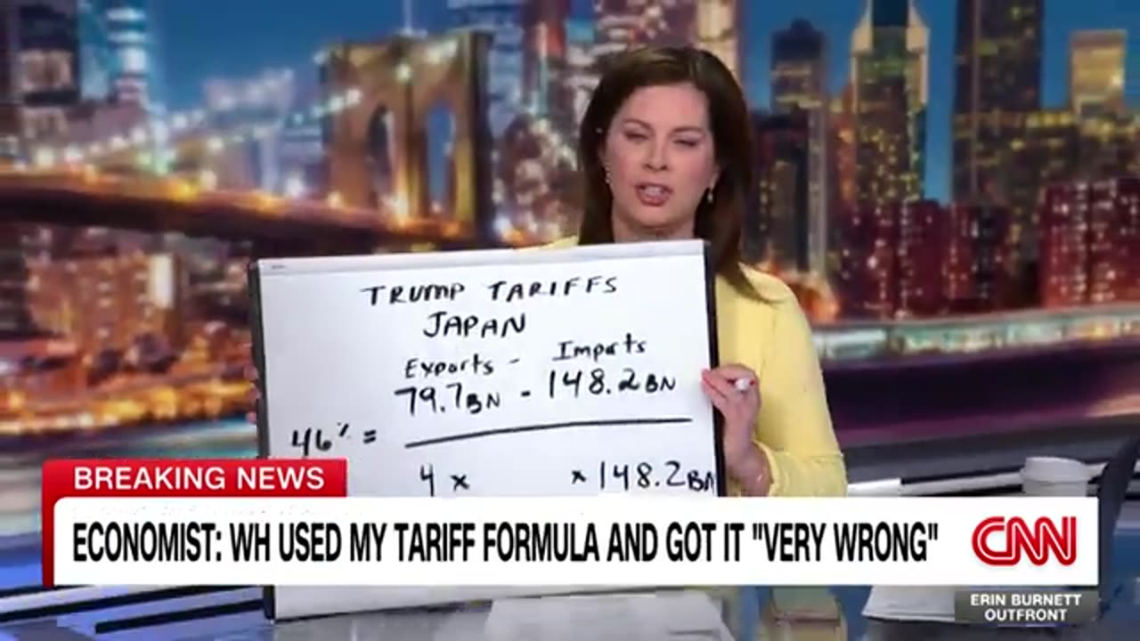 Erin Burnett breaks out whiteboard to explain Trump’s tariff math