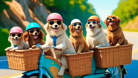 Cycling Dogs A Must-Watch Funny Video! #funnydogs #CyclingDogs #DogComedy