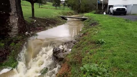 Creek With Water Fall