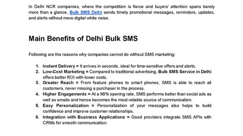 Bulk SMS Service in Delhi: Transforming Business Communication