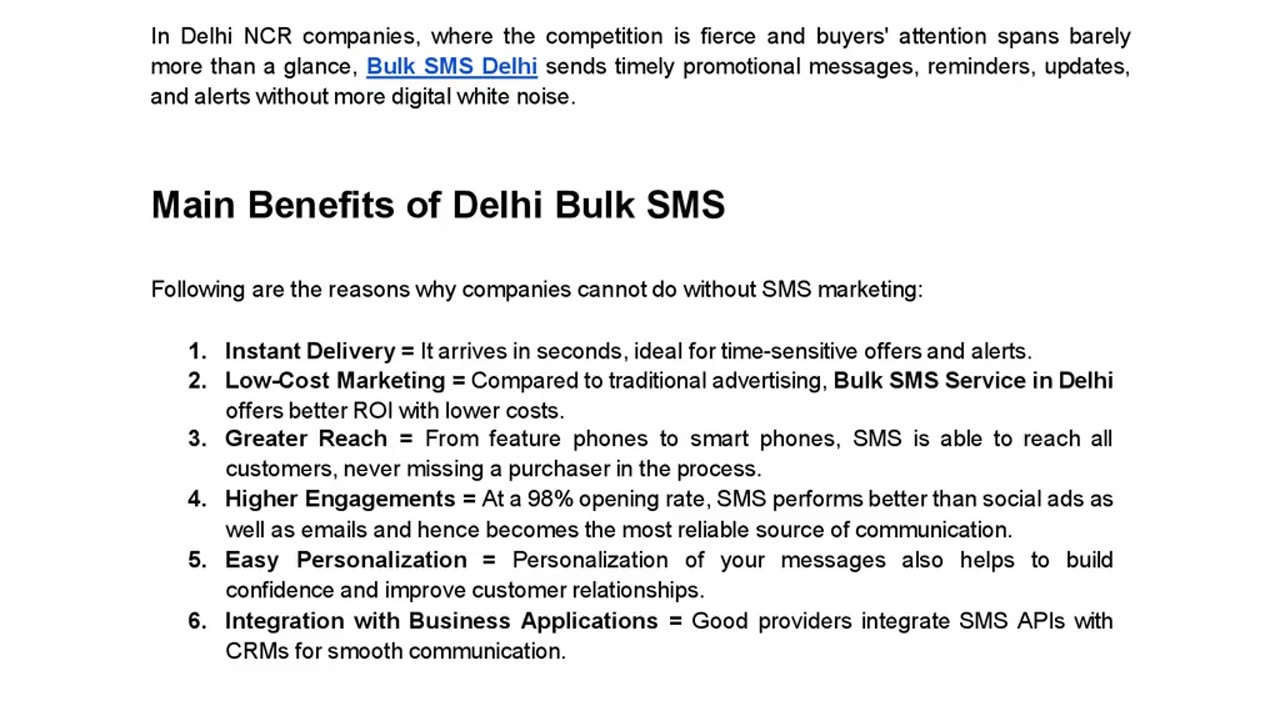 Bulk SMS Service in Delhi: Transforming Business Communication