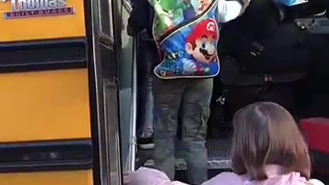 Mean Karen yells at kids on the School Bus by making them cry