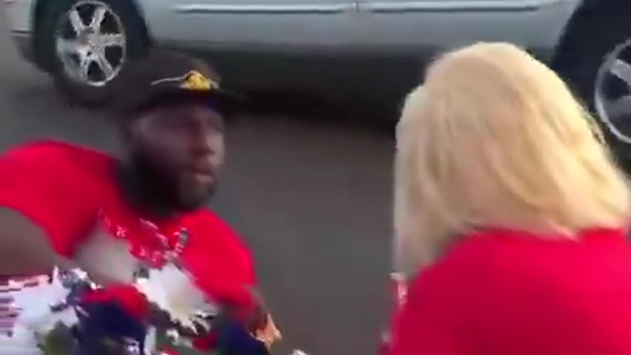 Americans in the street.