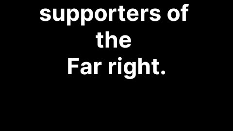 Urgent, for supporters of the Far Right