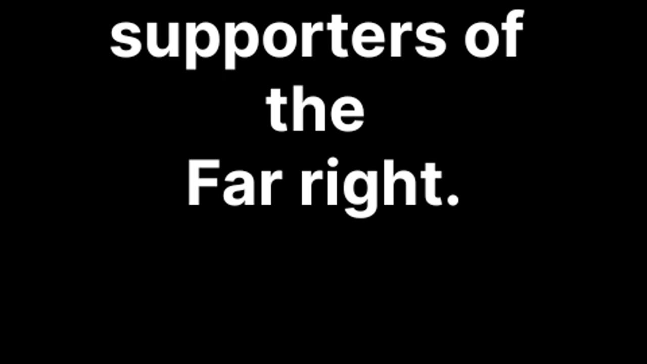 Urgent, for supporters of the Far Right