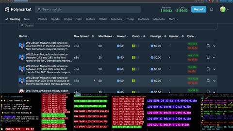 🔴 [LIVE] automated trading prediction markets (polymarket)