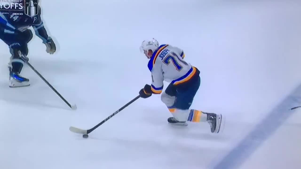 🎺Blues RW #71 Mathieu Joesph 🥅(1)🏒Backhand Goal