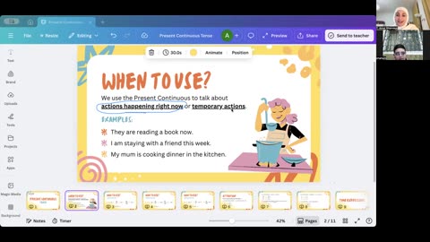 Present progressive Class (11) Part (1)