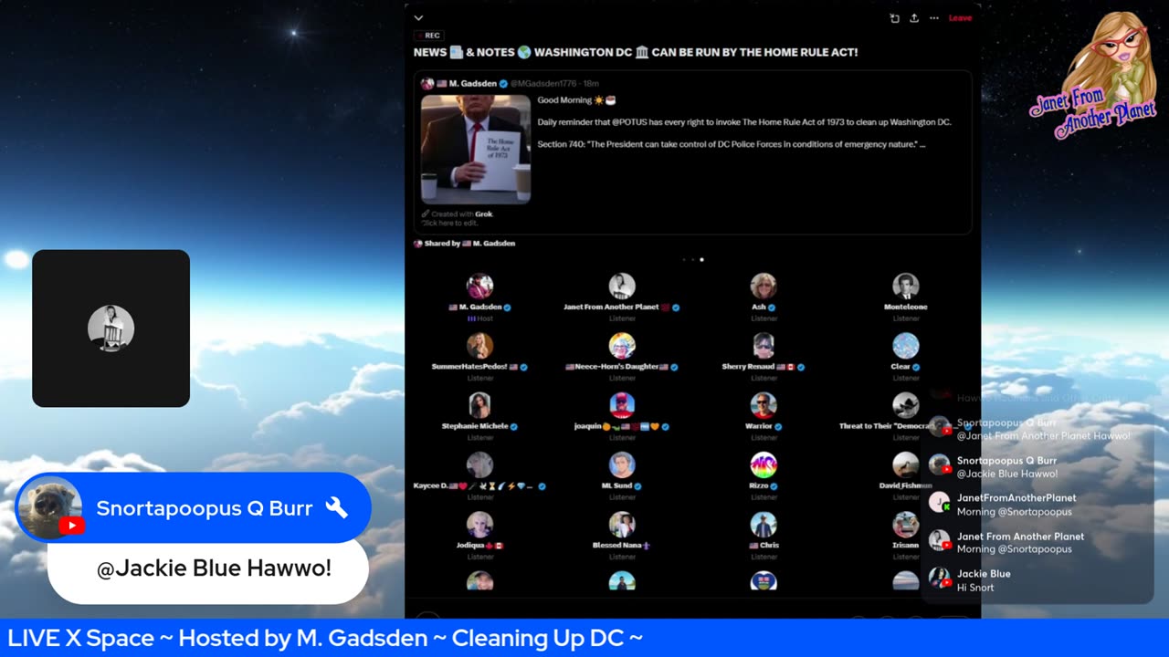 LIVE X Space ~ Cleaning Up DC ~