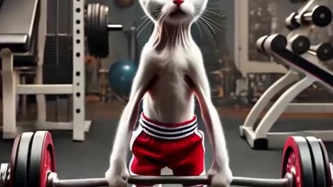 Body builder cat