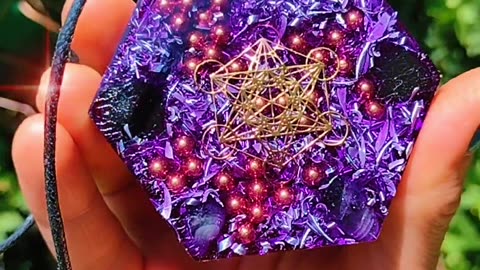 Sacred Geometry Healing Crystal Orgone Energy Pendants