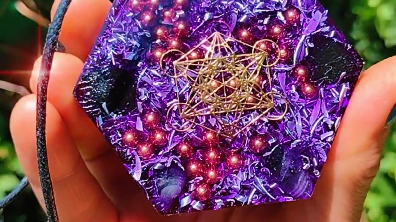 Sacred Geometry Healing Crystal Orgone Energy Pendants