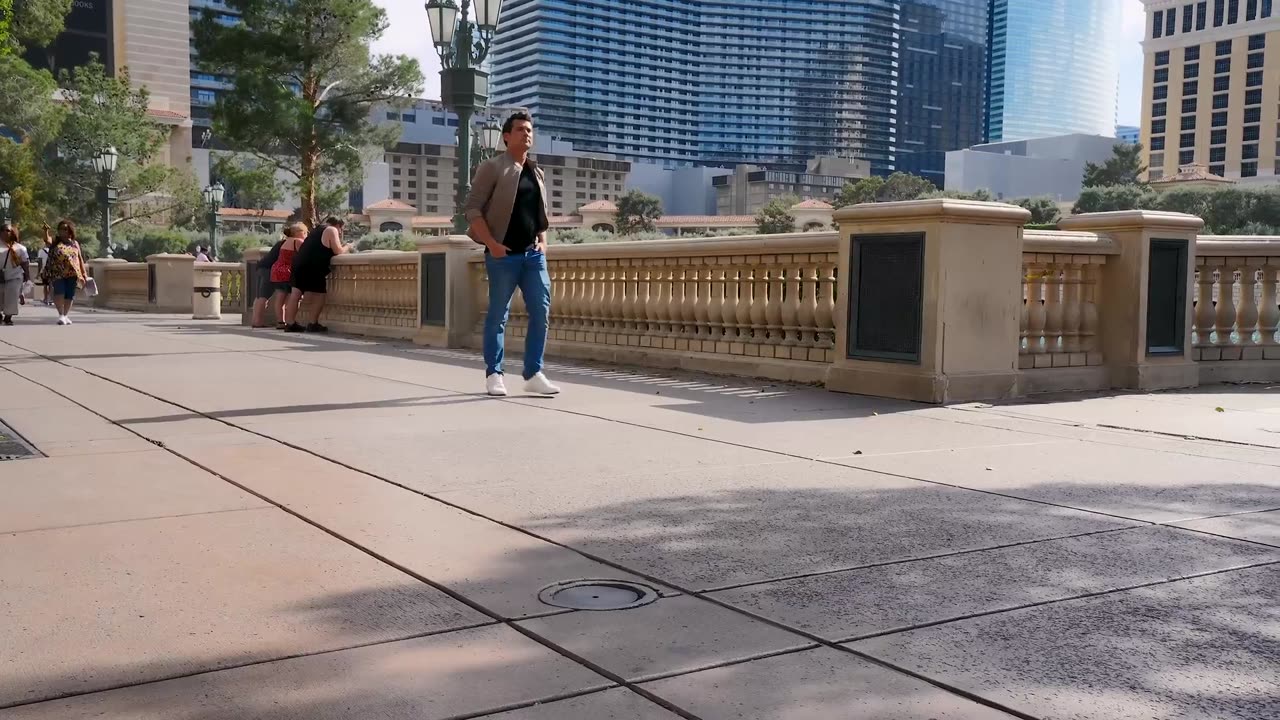 Magician passes through solid glass