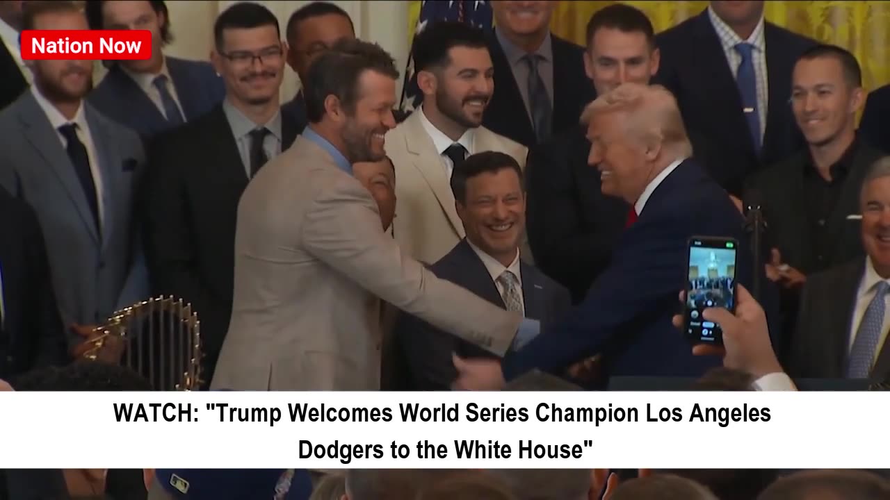 "Trump Hosts World Series Champion Dodgers at the White House"